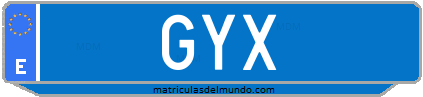 Matrícula de taxi GYX
