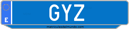 Matrícula de taxi GYZ