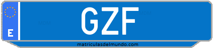 Matrícula de taxi GZF