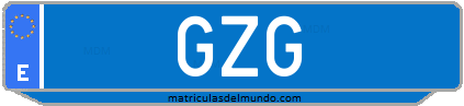 Matrícula de taxi GZG