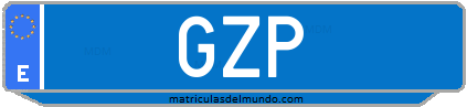 Matrícula de taxi GZP