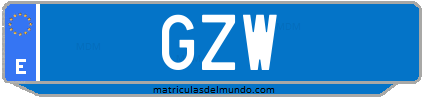 Matrícula de taxi GZW