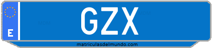 Matrícula de taxi GZX