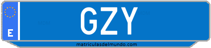 Matrícula de taxi GZY