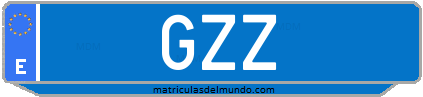 Matrícula de taxi GZZ