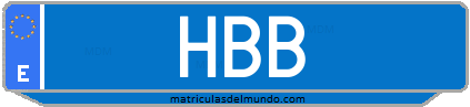 Matrícula de taxi HBB