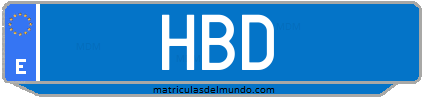 Matrícula de taxi HBD