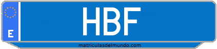 Matrícula de taxi HBF