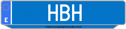 Matrícula de taxi HBH