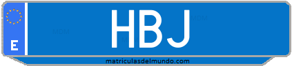 Matrícula de taxi HBJ