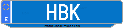 Matrícula de taxi HBK