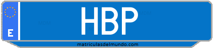 Matrícula de taxi HBP