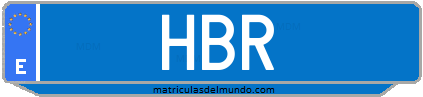 Matrícula de taxi HBR