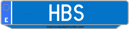 Matrícula de taxi HBS