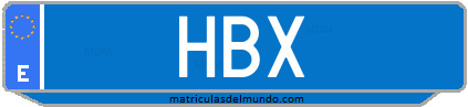Matrícula de taxi HBX