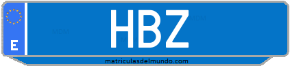 Matrícula de taxi HBZ