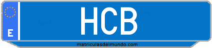 Matrícula de taxi HCB