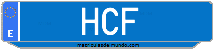 Matrícula de taxi HCF