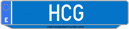 Matrícula de taxi HCG