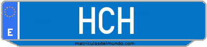 Matrícula de taxi HCH