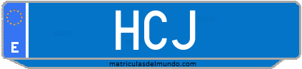 Matrícula de taxi HCJ