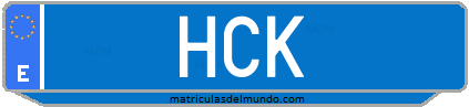 Matrícula de taxi HCK