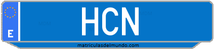 Matrícula de taxi HCN