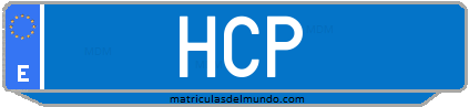 Matrícula de taxi HCP