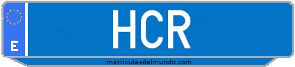 Matrícula de taxi HCR