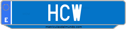 Matrícula de taxi HCW