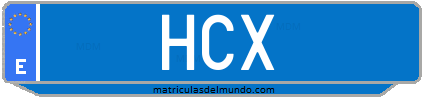 Matrícula de taxi HCX