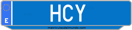 Matrícula de taxi HCY