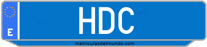 Matrícula de taxi HDC