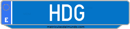 Matrícula de taxi HDG