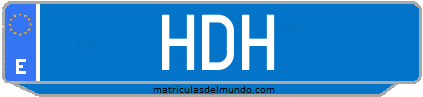 Matrícula de taxi HDH