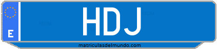 Matrícula de taxi HDJ