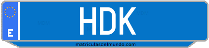 Matrícula de taxi HDK