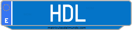 Matrícula de taxi HDL