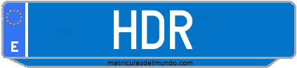 Matrícula de taxi HDR