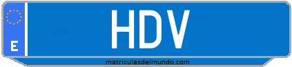 Matrícula de taxi HDV