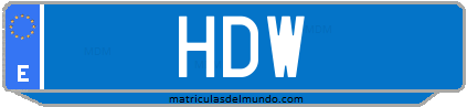 Matrícula de taxi HDW