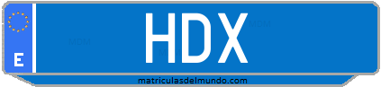 Matrícula de taxi HDX