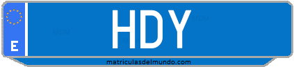 Matrícula de taxi HDY