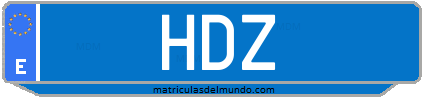 Matrícula de taxi HDZ
