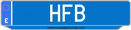 Matrícula de taxi HFB