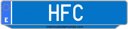 Matrícula de taxi HFC