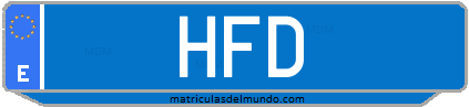 Matrícula de taxi HFD