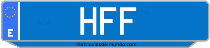 Matrícula de taxi HFF