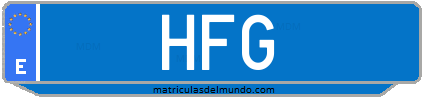 Matrícula de taxi HFG