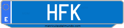 Matrícula de taxi HFK